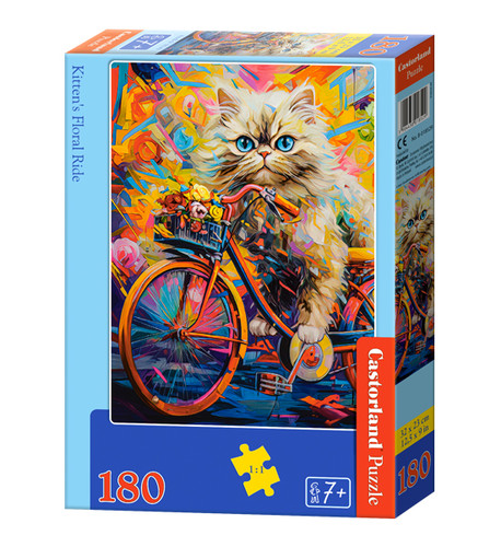 Castorland Children's Puzzle Kitten's Floral Ride 180pcs 7+