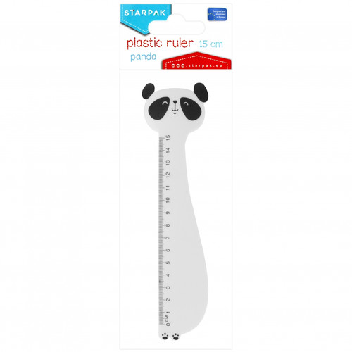 Starpak Plastic Ruler Panda 15cm