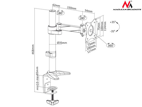 Maclean Desktop LCD Monitor Holder MC-717