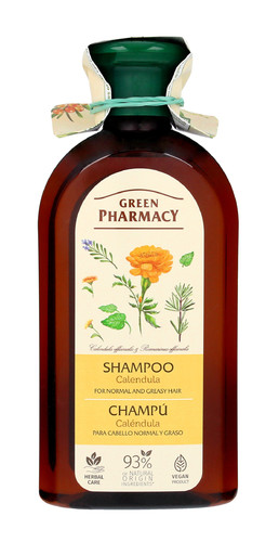 Green Pharmacy Shampoo for Normal & Greasy Hair Calendula 93% Natural Vegan 350ml