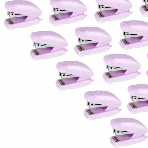 Starpak Mini Office Pastel Stapler, 24/6, 26/6, purple