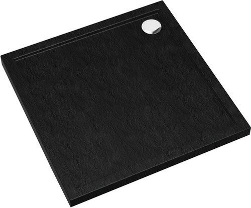 Acrylic Shower Tray Alta 80 x 4.5 cm, black