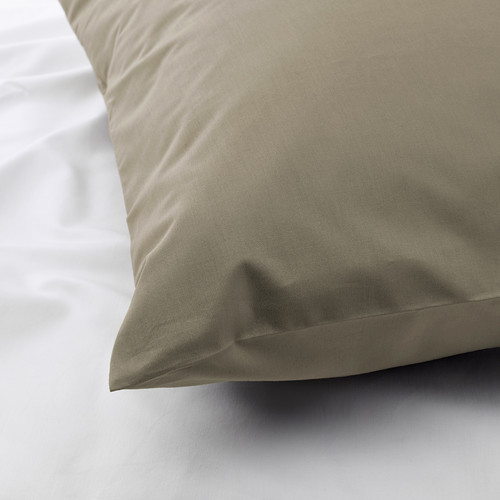 ULLVIDE Pillowcase, grey-beige, 50x60 cm