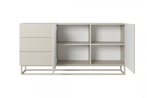 Cabinet with Doors & Drawers Asha 167cm, cashmere/cashmere