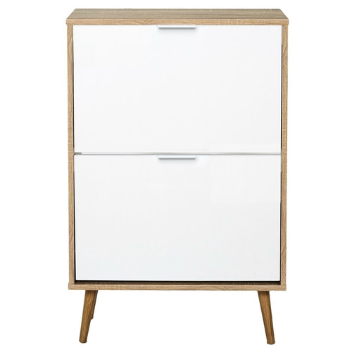 Shoe Cabinet Sabana, white/natural