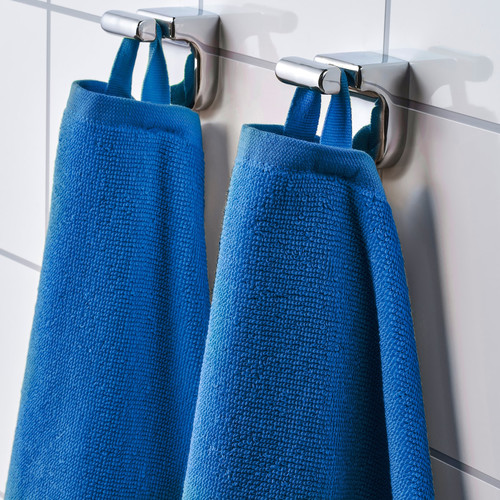 VÅGSJÖN Hand towel, bright blue, 50x100 cm