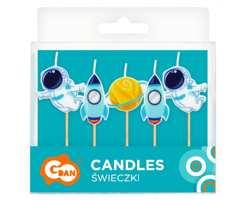 Birthday Picks Candles Space 5pcs