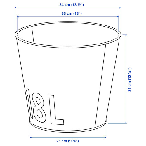 ÅKERBÄR Plant pot, in/outdoor yellow, 32 cm