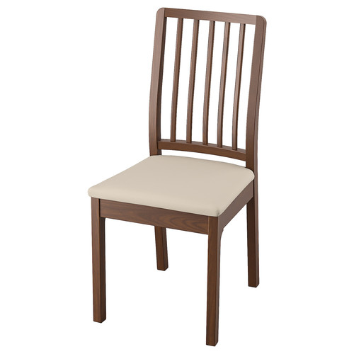 EKEDALEN Chair, brown/Hakebo beige