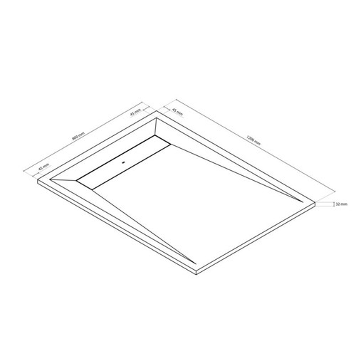 GoodHome Shower Tray Luiro, rectangular, 90x120 cm, white