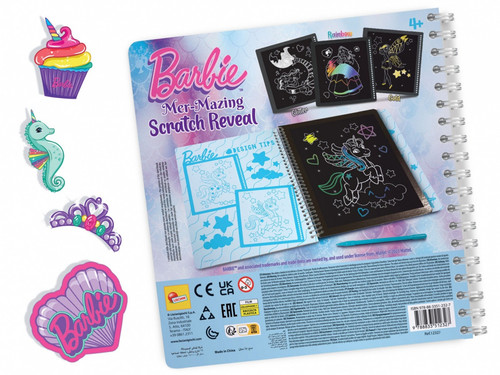 Lisciani Sketch Book Mer - Mazing Scratch Reveal Barbie 3+