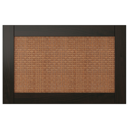 STUDSVIKEN Door/drawer front, dark brown/woven poplar, 60x38 cm