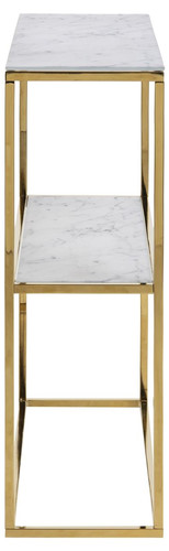 Shelving Unit Console Alisma, marble/gold