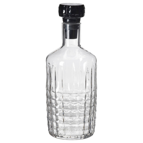 FRÖJDA Carafe with stopper, clear glass, 1.0 l