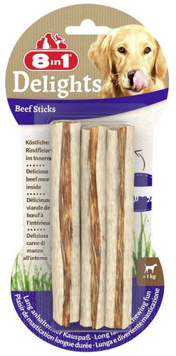 8in1 Beef Delights Sticks Dog Chew 3pcs