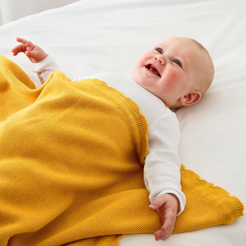 SOLGUL Baby blanket, dark yellow, 70x90 cm