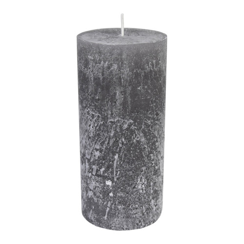 Rustic Candle 15cm, grey