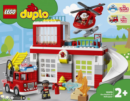 LEGO Duplo Fire Station and Helicopter 24m+