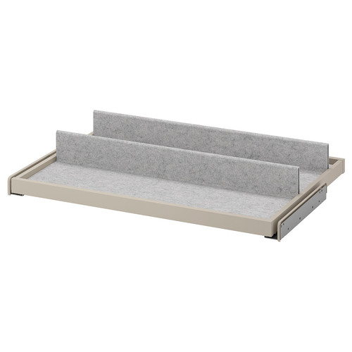 KOMPLEMENT Pull-out tray with shoe insert, beige/light grey, 75x58 cm