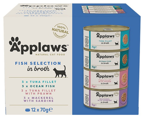 Applaws Natural Cat Food Multipack Fish 12x70g