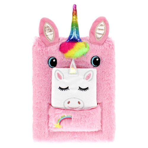 Plush Notebook Diary Unicorn