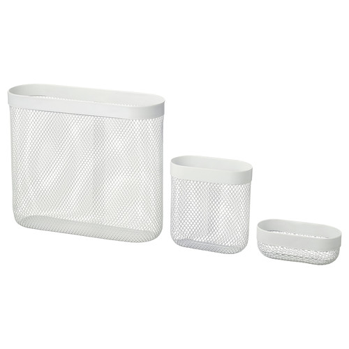 SKÅDIS Storage basket, set of 3, white