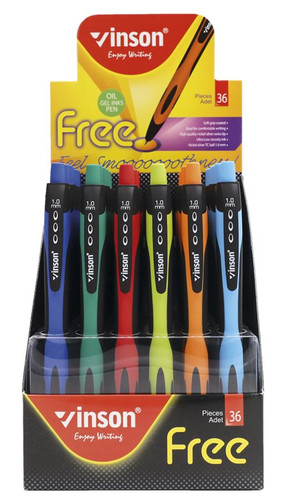 Vinson Oil Gel Pen Free 36pcs