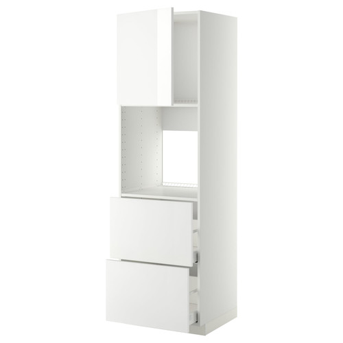 METOD / MAXIMERA Hi cab f ov w dr/2 frnts/2 hi drwrs, white/Ringhult white, 60x60x200 cm