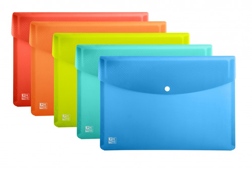 Envelope File Folder Document Wallet A4 Oxford Urban 5-pack, assorted colours