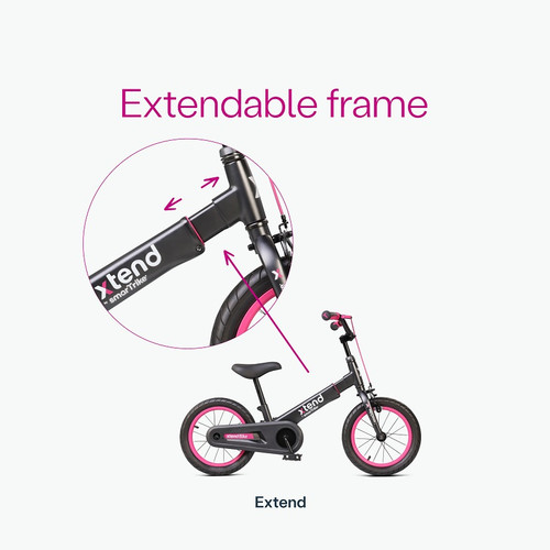 smarTrike Balance Bike Xtend Scooter 3in1, pink, 3+