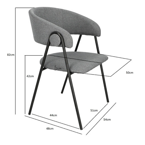 Dining Chair Larisa, grey