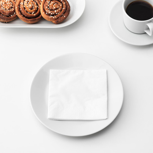 FANTASTISK Paper napkins, white, 24x24 cm, 50 pack