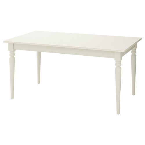 INGATORP Extendable table, white, 155/215x87 cm