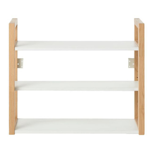 GoodHome Nantua Natural & White Wall shelves