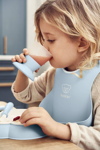 BABYBJORN Baby Dinner Set - Powder Blue 4m+