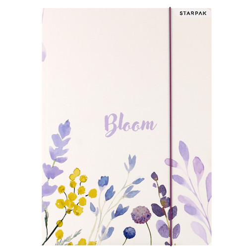 Folder with Elastic Band A4 Flowers 10-pack, assorted patterns