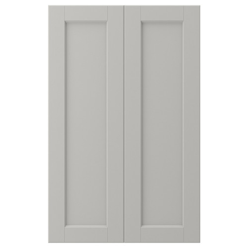 LERHYTTAN 2-p door f corner base cabinet set, light grey, 25x80 cm