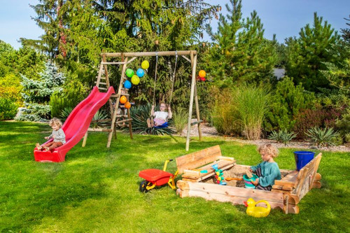 Children's Playground Set with Swing & Slide 215 x 250 x 225 cm, assorted colours