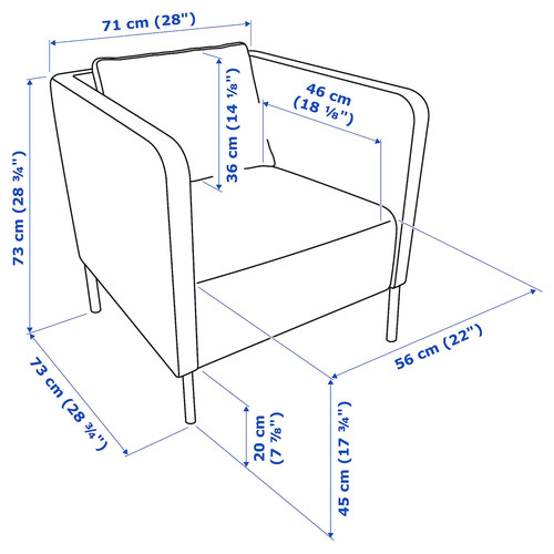 EKERÖ Armchair, Skiftebo red