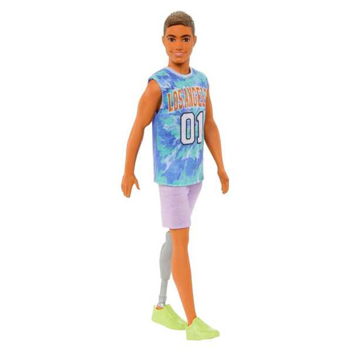 Barbie Ken Fashionistas Doll #212 With Jersey And Prosthetic Leg HJT11 3+