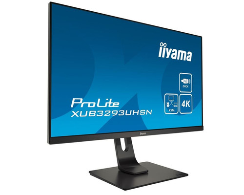 Iiyama 32" Monitor IPS 4K USB-C DOCK KVM SLIM XUB3293UHSN-B1
