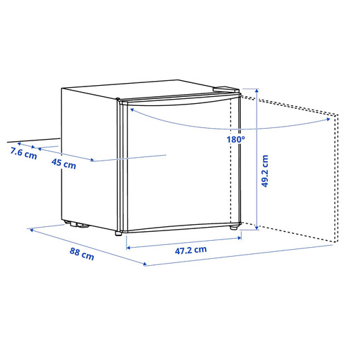 TILLREDA Fridge, freestanding/white, 43 l