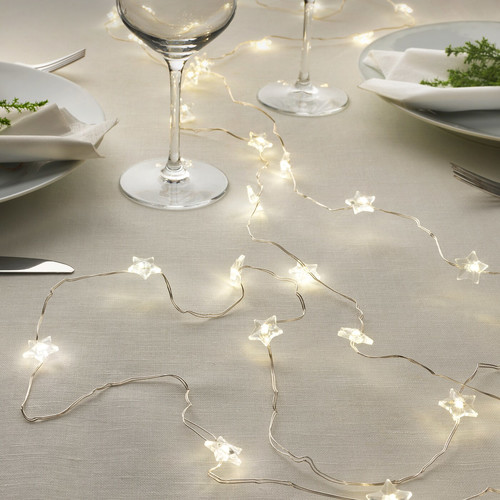 FRÖJDA LED lighting chain with 40 lights, battery-operated mini/star