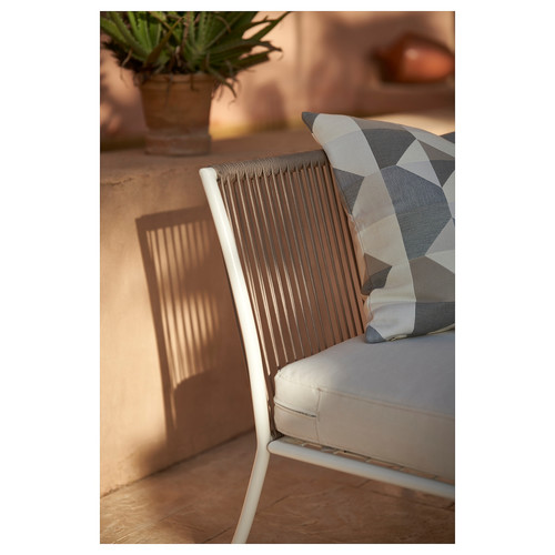 SEGERÖN Corner section, outdoor, white/beige