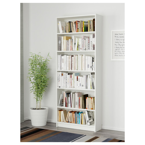 BILLY Bookcase, white, 80x28x202 cm