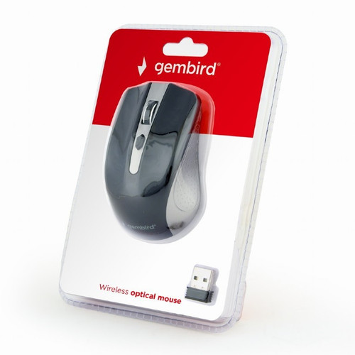 Gembird Wireless Optical Mouse, spacegrey/black