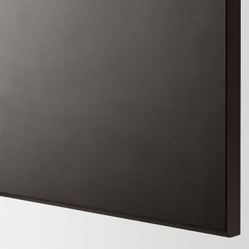 KUNGSBACKA 2-p door f corner base cabinet set, anthracite, 25x80 cm