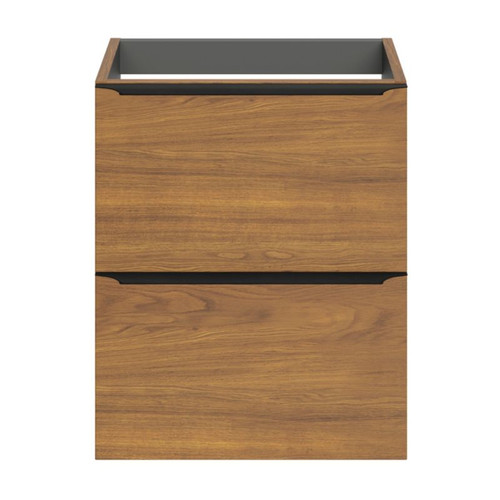 Goodhome Wall-mounted Basin Cabinet Imandra Slim 50 cm, walnut