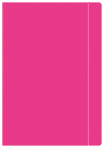 Folder with Elastic Band A4, Fluo pink, 10pcs