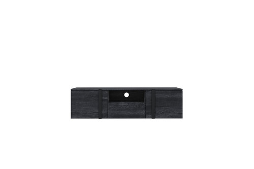 Wall-Mounted TV Cabinet Verica 150 cm, charcoal/black handles